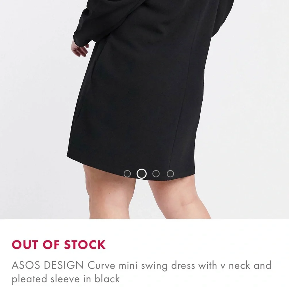 ASOS Design v-neck pleat shoulder dress - Picture 14 of 14
